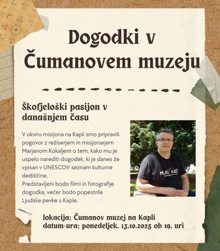Dogodki v Čumanovem muzeju